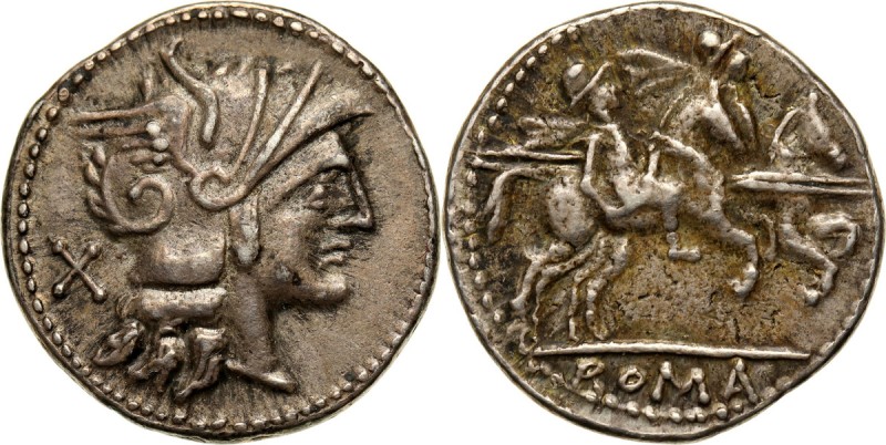 Roman Republic, anonymous Denar, Rome Weight 4,38 g, 20 mm.
 Waga 4,38 g, 20 mm...