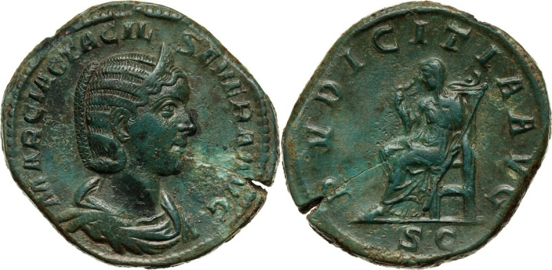 Roman Empire, Otacilia Severa 244-249 (wife of Philip the Arab), Sestertius, Rom...
