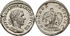 Roman Empire, Philip the Arab 244-249, Billon Tetradrachm, Antioch Waga 12,35 g, 26,5 mm. Pięknie zachowany egzemplarz, rzadkie w takim stanie zachowa...