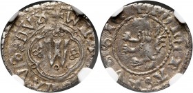 Władysław Opolczyk 1370-1401, kwartnik ruski, 1373-1376 Rzadki i pięknie zachowany, jak na ten typ monety. Reference: Kopicki 3053 (R6)
Grade: NGC XF...