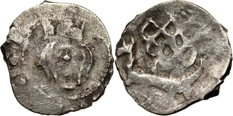 Władysław Jagiełło 1386-1434, denar litewski Waga 0,85 g. Odmiana z lwem krocząc...