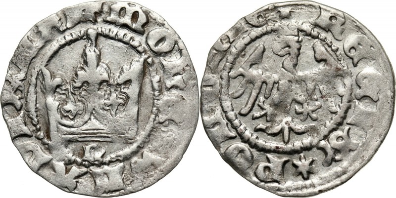 Władysław Jagiełło 1386-1434, półgrosz, Kraków, sygnatura N Waga 1,47 g.
Refere...