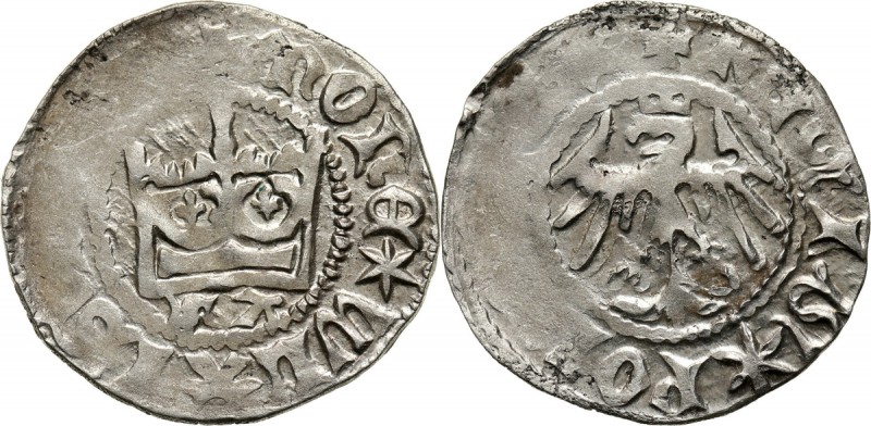 Władysław Jagiełło 1386-1434, półgrosz, Kraków, sygnatura SA Waga 2,07 g.
Refer...