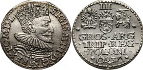 Zygmunt III Waza, trojak 1593, Malbork Drobna końcówka blachy, ale pięknie zachowany. Reference: Iger M.93.1
Grade: XF+ 

Zygmunt III Waza
