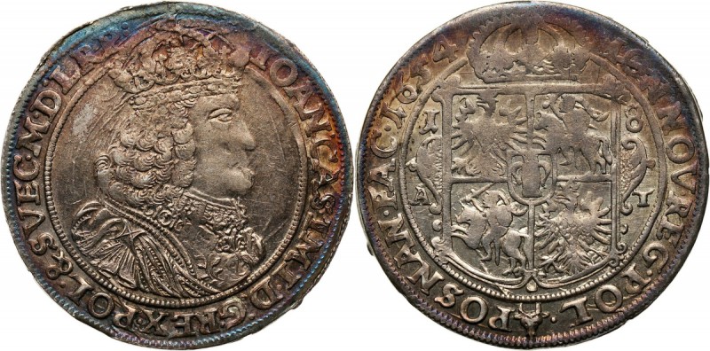 Jan II Kazimierz, ort 1654 AT, Poznań Ładna patyna. Reference: Kopicki 1726 (R1)...