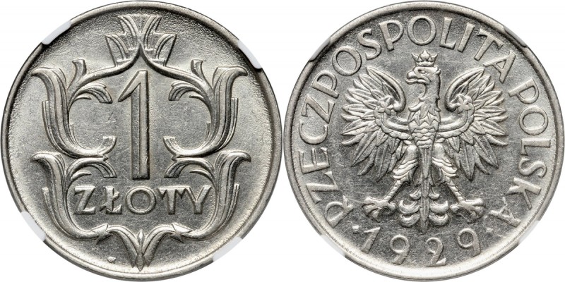 II RP, 1 złoty 1929 Rzadkie w tym stanie. Reference: Parchimowicz 108
Grade: NG...