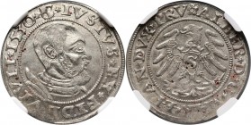 Prusy Książęce, Albert Hohenzollern, grosz 1530, Królewiec Pięknie zachowany. Reference: Kopicki 3772 (R)
Grade: NGC MS64 

Coins related to Poland...