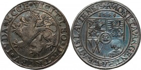 Śląsk, Wrocław, Ferdynand I, talar 1544, Wrocław Kolorowa patyna. Reference: Kopicki 8807 (R3), F.u.S. 3413, Davenport 8993
Grade: VF+ 

Coins rela...