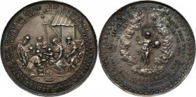 Władysław IV Waza, medal religijny z 1635 roku, Gdańsk Autorstwa Sebastiana Dadlera. Srebro, waga 46,53 g, średnica 55 mm. Efektowny medal w ładnej pa...