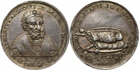 August II Mocny, medal z 1696 roku, narodziny Augusta III Autorstwa J. Kittela. Srebro, waga 10,70 g, średnica 33 mm.
Reference: Merseburger 1663
Gr...