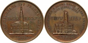 XIX wiek, Śląsk, medal z 1858 roku, wybity z okazji odbudowy ratusza w Ząbkowicach Śląskich Autorstwa G. Loosa. B rąz, waga 30,52 g, średnica 41 mm.
...