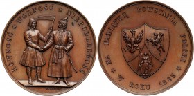 XIX wiek, medal z 1863 roku, Powstanie Styczniowe Autorstwa F. Landry'ego. Brąz, waga 30,02 g, średnica 37 mm. Bardzo rzadki wariant wybity w brązie (...