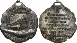 II RP, Polonia w Stanach Zjednoczonych, medalik z 1928 roku, pamiątka poświęcenia kamienia węgielnego kościoła Św. Łukasza w Buffalo Waga 12,96 g, wym...