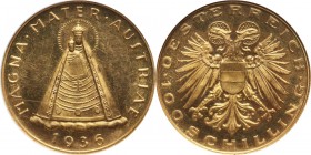 Austria, Republic, 100 Schilling 1936, Vienna Złoto.&nbsp;
Reference: Friedberg 522
Grade: NGC MS63 

Austria