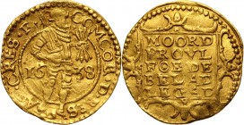 Netherlands, Friesland, Ducat 1638 Gold 3,47 g.
 Złoto 3,47 g. Reference: Friedberg 294
Grade: VF+ 

Netherlands