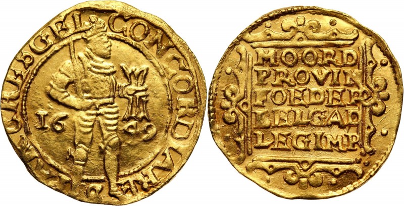 Netherlands, Gelderland, Ducat 1649 Gold 3,48 g. Złoto 3,48 g. Połyskowy. Refere...