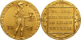 Netherlands, Kingdom of Holland, Ducat 1831, Utrecht Gold 3,54 g. Złoto 3,54 g. Reference: Friedberg 331
Grade: XF+/AU 

Netherlands