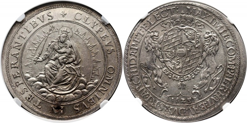 Germany, Bavaria, Miximilian I, Thaler 1625, Munich Silver. Srebro. Bardzo ładni...