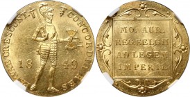 Russia, Nicholas I, Dutch-type Ducat 1849, St. Petersburg Gold. Beautiful coin. Złoto. Pięknie zachowany. Reference: KM #50.2
Grade: NGC MS63 

Rus...