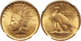 USA, 10 Dollars 1907, Philadelphia Złoto.
Reference: Friedberg 164
Grade: NGC MS63 

United States