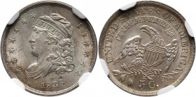 USA, 5 Cents (1/2 Dime) 1836, Philadelphia, Capped Bust, Large 5C Scarce and beautiful. Odmiana z dużym nominałem (Large 5C). Rzadkie i pięknie zachow...
