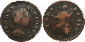 USA, Vermont 1788 copper coin Environmental damage. Skorodowana powierzchnia.
Reference: KM #10
Grade: PCGS VF Details 

United States