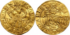 Hungary, Transylvania, Stephan Báthory, Ducat 1575, Hermannstadt Gold 3,42 g. Slightly bent. Złoto 3,42 g. Lekko gięty.
Reference: Friedberg 278
Gra...