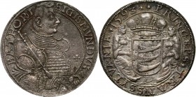 Hungary, Transylvania, Sigismund Bathory, Thaler 1593, Nagybanya Silver 28,85 g. Rare coin in nice condition.
 Srebro 28,85 g. Rzadka moneta w bardzo...
