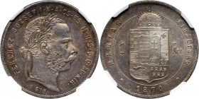 Hungary, Franz Joseph I, Forint 1870 GY.F., Karlsburg Scarce coin in nice condition.
Rzadki i ładny, w okołomenniczym stanie zachowania. Reference: K...