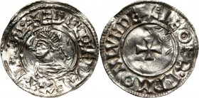 England, Aethelred II 978-1016, Penny, London, Small Cross Weight 1,36 g. Moneyer Leofred.&nbsp;Bent.
 Waga 1,36 g. Mincerz Leofred. Gięty.

Grade:...