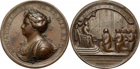 Great Britain, Queen Anne’s Bounty Act, bronze medal from 1704 Engraved by J. Crocker. Weight 35,12 g. Diameter 44 mm.
 Autorstwa&nbsp; J. Crockera. ...