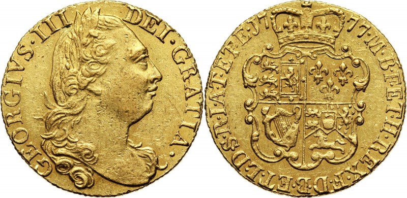 Great Britain, George III, Guinea 1777, London Gold 8,36 g.
 Złoto 8,36 g.
Ref...