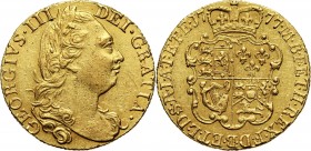 Great Britain, George III, Guinea 1777, London Gold 8,36 g.
 Złoto 8,36 g.
Reference: Friedberg 365
Grade: VF+ 

Great Britain