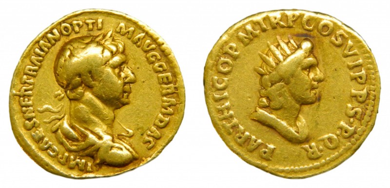 Roma Imperio - Trajano (98-117 d.c.). Áureo. Roma. (Ric-329). (Cal-1038a). Anv.:...