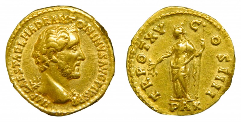Roma Imperio - Antonino Pío (151-152d.c). Áureo. Roma. (Ric.216b). (Cal.1591) An...