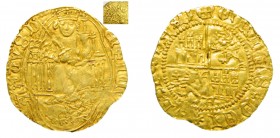 Enrique IV (1454-1574). Castilla. Medio Enrique de la silla alta. &Aacute;vila. A g&oacute;tica en reverso y A coronada en campo de anverso (AB no; Ma...