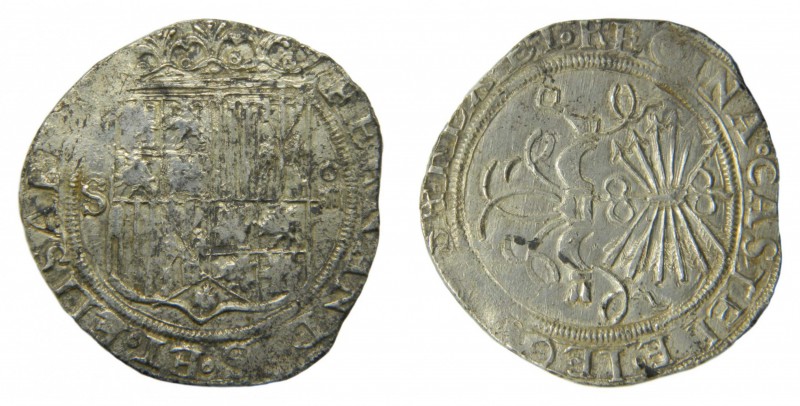 Reyes católicos. (1474-1504). S/F 4 Reales ceca de Sevilla. (AC 564). (Cal. 564)...