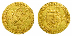 Carlos I (1516-1556). Países Bajos. Brabante. Corona del sol. 1544. Amberes. (Van.223) (Vti. 619). 3,41 gr Au.
mbc