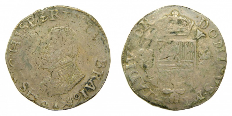 Felipe II (1556-1598). 1591. Amberes. 1 escudo Felipe. (Vti. 1267) (Vanhoudt 362...