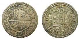Felipe IV (1621-1665). 1660. 8 Reales. Segovia (AC 1625). Acueducto horizontal. 26,94 gr. Ag. Excelente pieza.
ebc