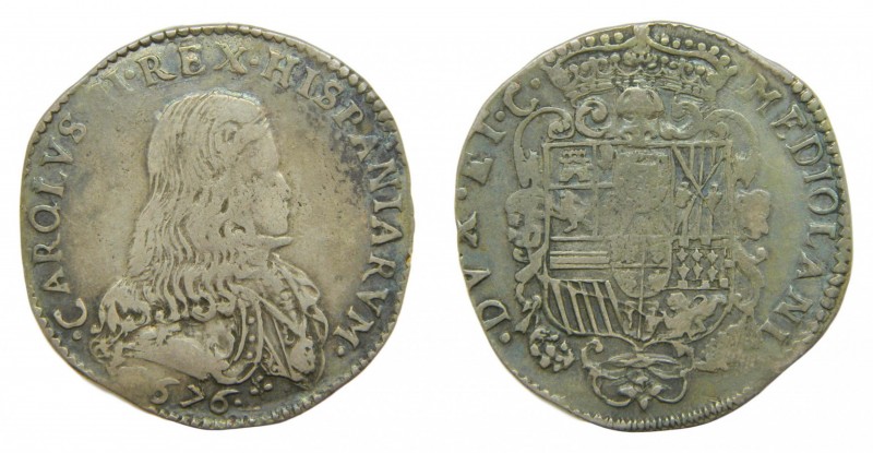 Carlos II (1665-1700). 1676. Filippo. Milán. (km#92) (Dav.4005). 27,57 gr. Ag. B...