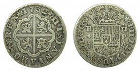 Felipe V (1700-1746). 1732 PA. 2 reales. Sevilla. (AC 988). 5,63 gr. Ag.
mbc-