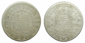 Carlos III (1759-1788). 1770 CF. 2 reales. Sevilla. (AC 779). 5,48 gr. Ag.
mbc-