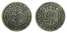 Carlos III (1759-1788). 1761 JV. 4 reales. Sevilla. (AC 977). 12,93 gr. Ag. Limpiada.
mbc
