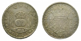 Carlos III (1759-1788). 1762 J. 8 reales. Guatemala. Columnario. (AC 994). 26,96 gr. Ag. Leves rayitas de ajuste. Bonita pátina. RARA.
ebc-