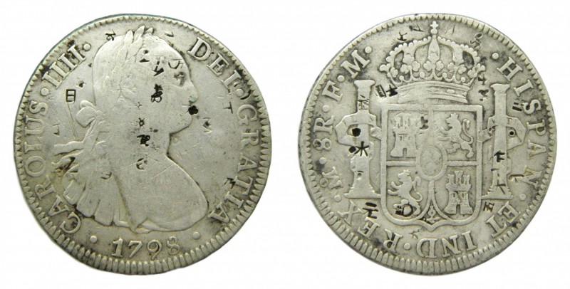 Carlos IV (1788-1808). 1798 FM. 8 reales. México. (AC 961). 26,55 gr. Ag. Resell...