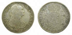 Carlos IV (1788-1808). 1799 FM. 8 reales. México. (AC 963). 26,96 gr. Ag.
mbc+