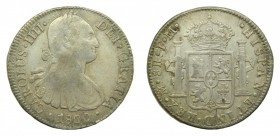 Carlos IV (1788-1808). 1800 FM. 8 reales. México. (AC 965). 26,88 gr. Ag.
mbc-