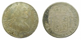 Carlos IV (1788-1808). 1802 FT. 8 reales. México. (AC 975). 26,87 gr. Ag.
mbc-