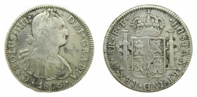 Carlos IV (1788-1808). 1803 FT. 8 reales. México. (AC 977). 26,61 gr. Ag.
mbc-